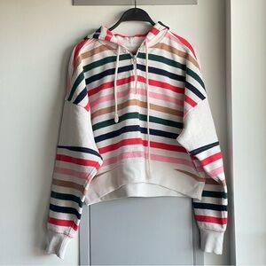 AERIE Multicolour Striped 1/4” Zip Hoodie